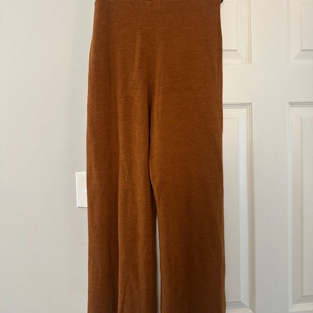 Anthropologie Maeve Sweater Pants in burnt orange - Picture 2 of 2